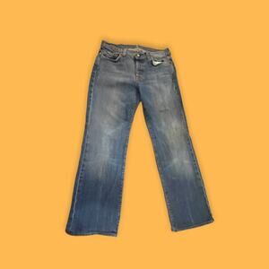7 For All Mankind Standard Straight Leg Medium Wash Denim Cotton Blue Jeans 31